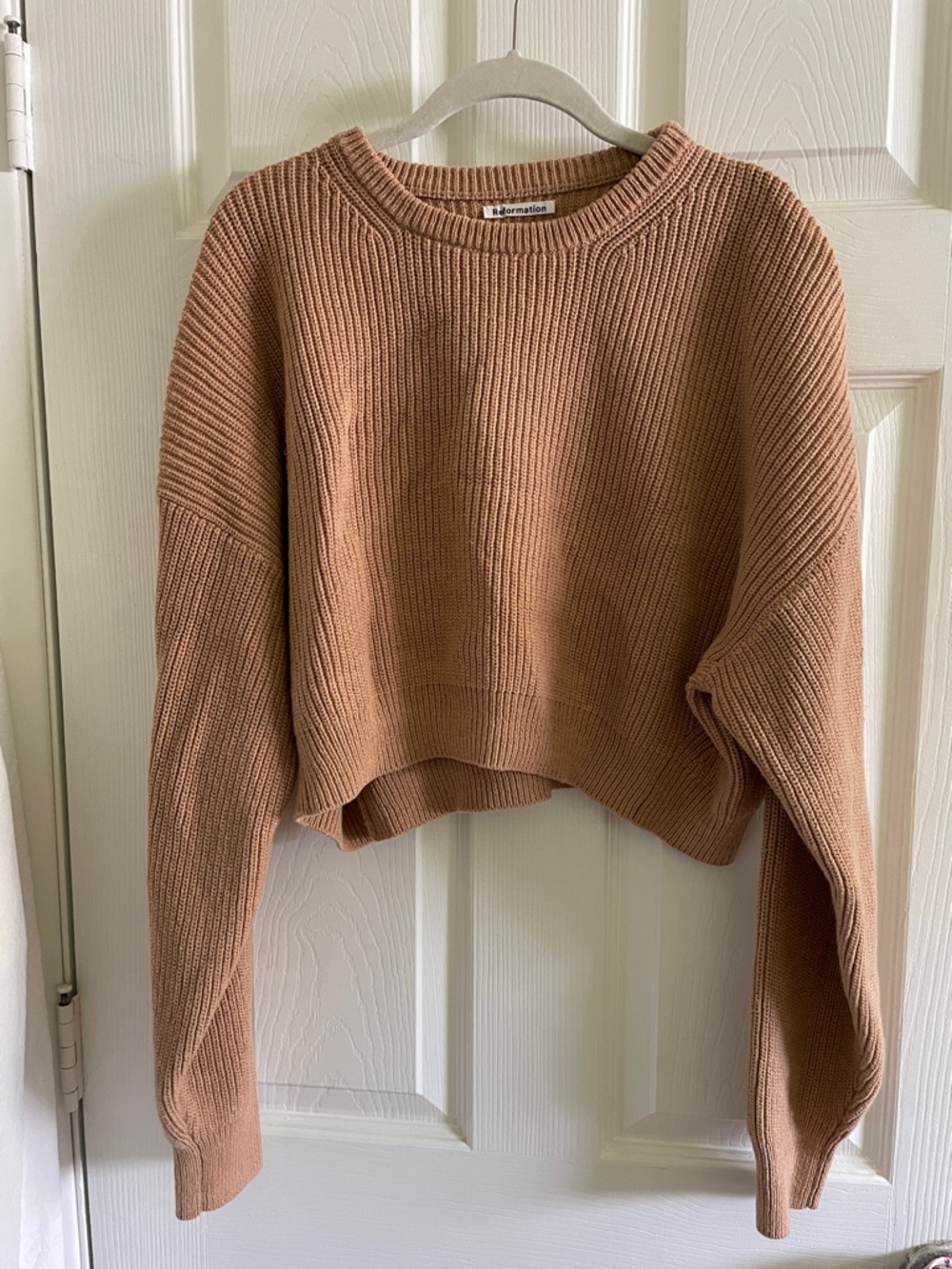 Reformation organic cotton cropped sweater